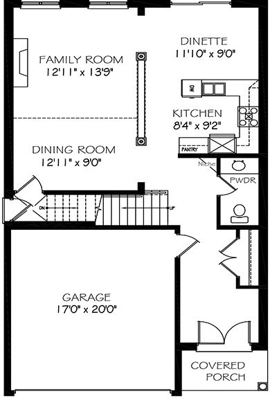 The Alabama - Main Floor - Floorplan