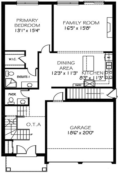 The Austin - Main Floor - Floorplan
