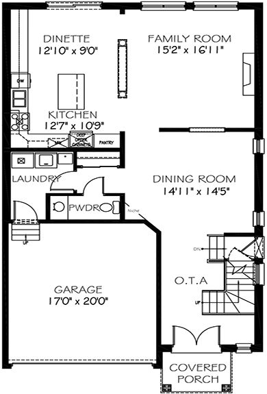 The belair - Main Floor - Floorplan