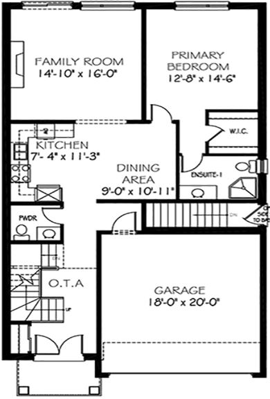 The Dallas - Main Floor - Floorplan