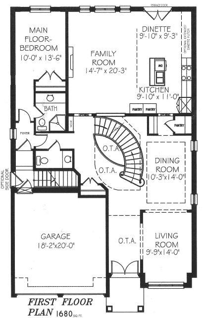 The Delaware- Main Floor - Floorplan