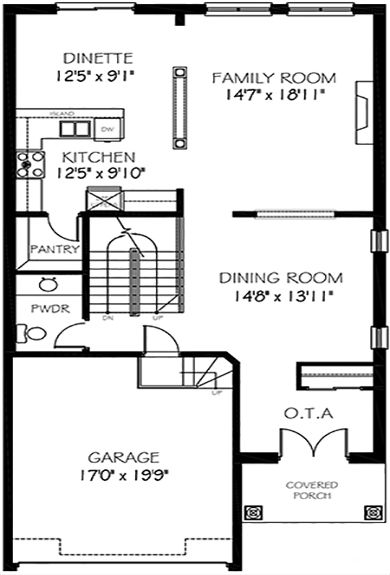 The florence - Main Floor - Floorplan