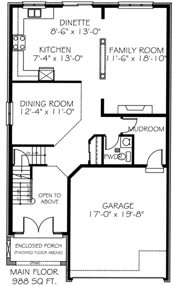 The gemini - Main Floor - Floorplan