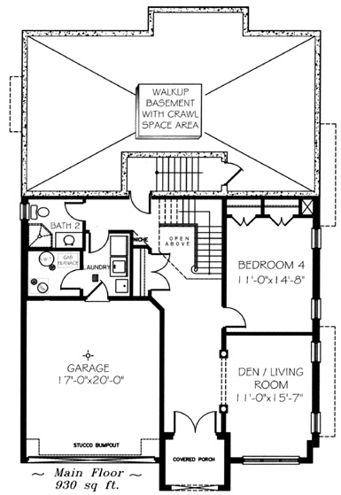 The Greenfield - Main Floor - Floorplan