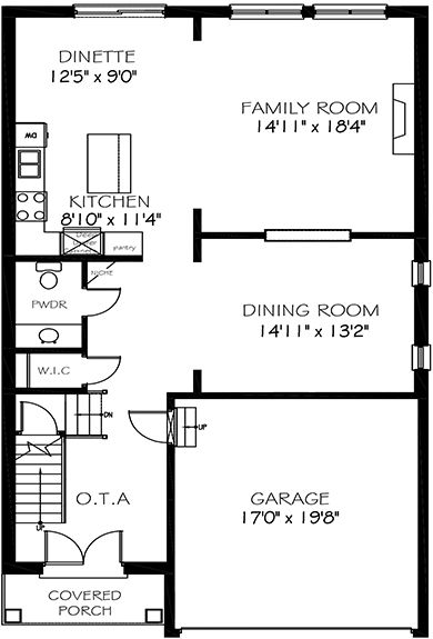 The Houston - Main Floor - Floorplan