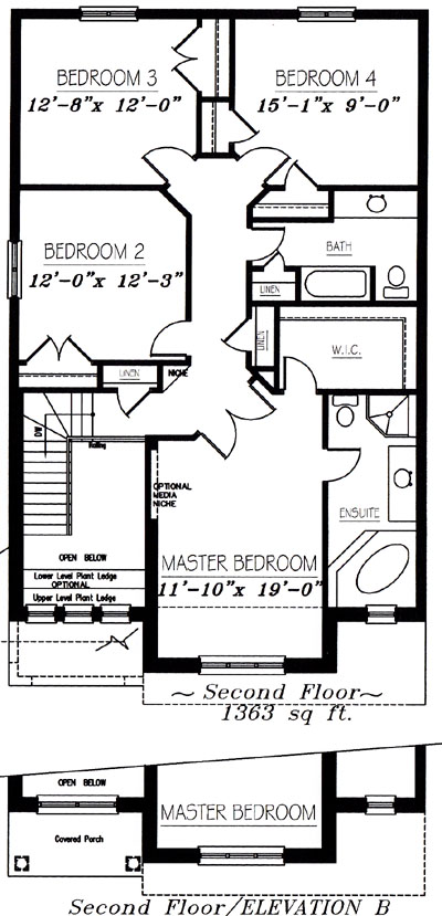 The huntington - Upper Floor - Floorplan