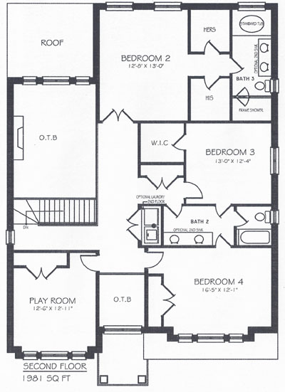 The Jupiter - Upper Floor - Floorplan