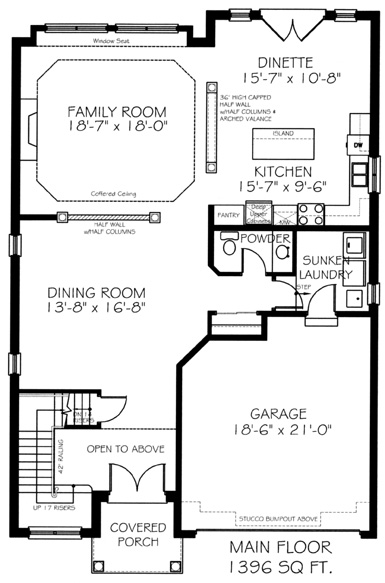 The lakeview - Main Floor - Floorplan