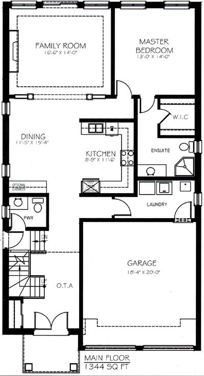 The Miami - Main Floor - Floorplan