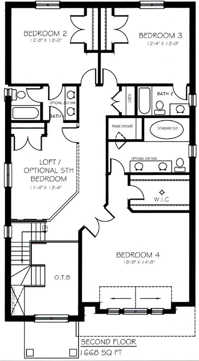 The Miami - Upper Floor - Floorplan