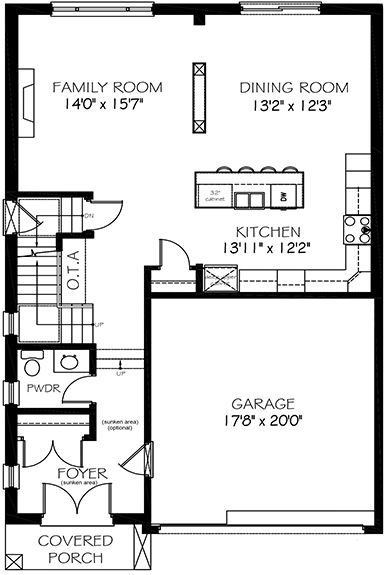 The Pinehurstl - Main Floor - Floorplan