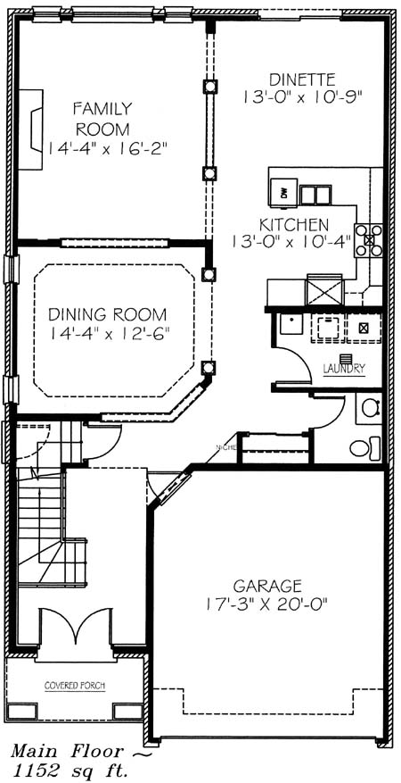 The redwood - Main Floor - Floorplan