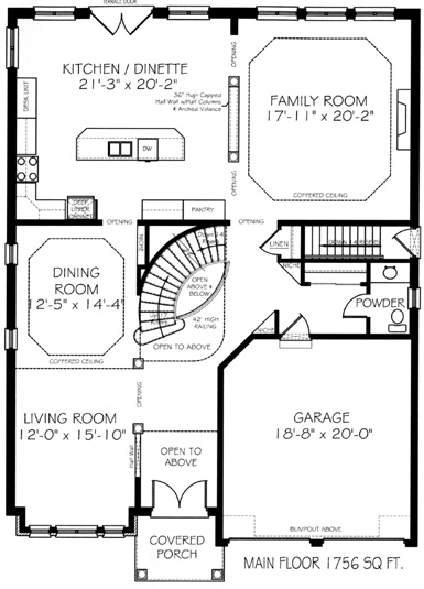 The sarasota - Main Floor - Floorplan