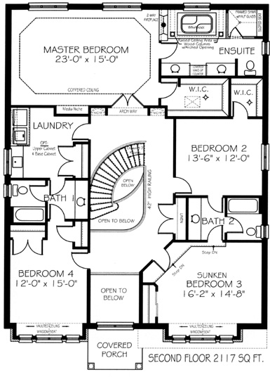 The sarasota - Upper Floor - Floorplan