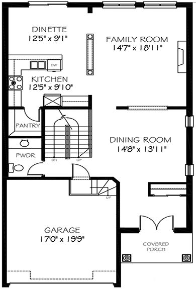 The Venice - Main Floor - Floorplan