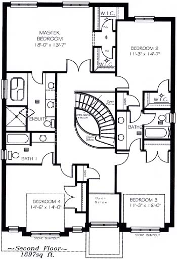 The willowcreek - Upper Floor - Floorplan