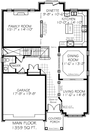 The woodbridge - Main Floor - Floorplan