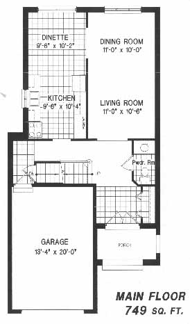 The applewood - Main Floor - Floorplan